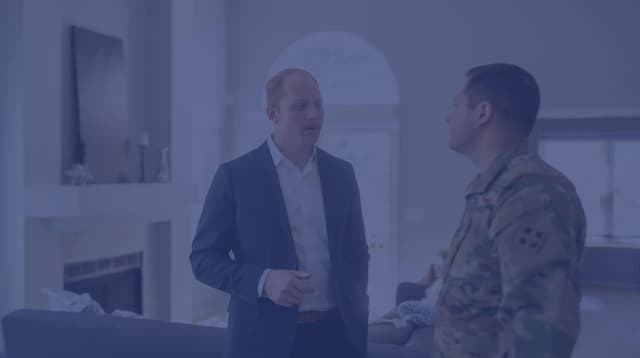 Jason Anderson, military veteran and founder of VeteranPCS, helps a solider close on a home during PCS.