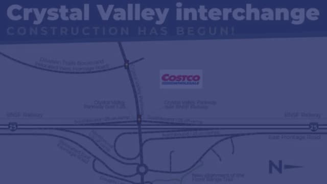 Costco under development in Castle Rock, CO at Crystal Valley Interchange