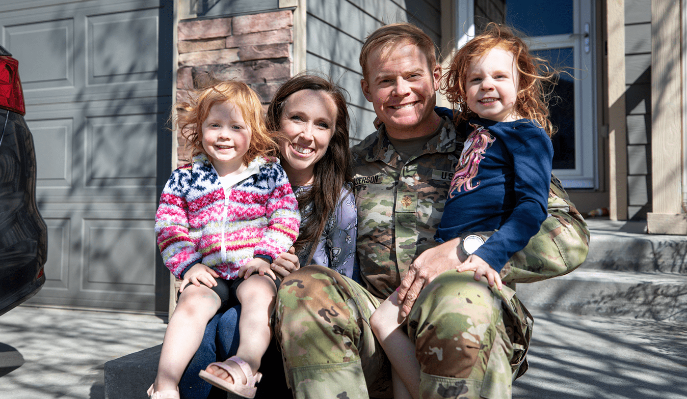 military family of four happy after pcsing to new home